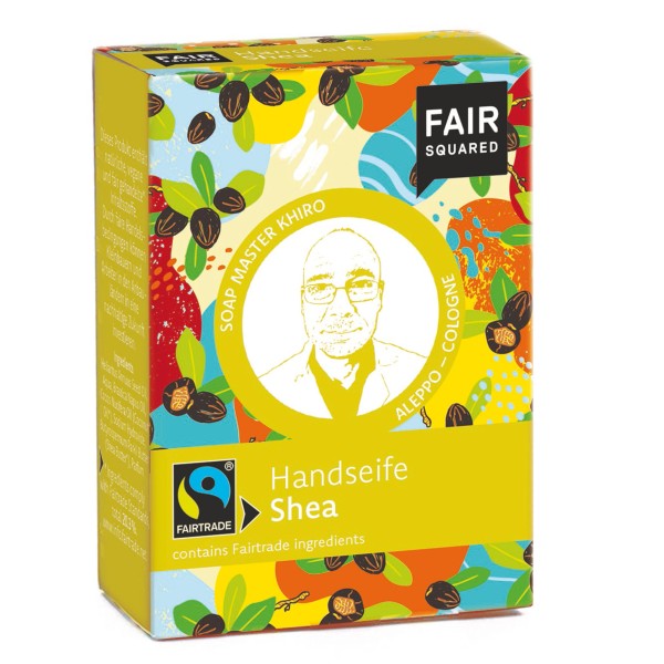 FAIR SQUARED Fairtrade Jubiläum Handseife Shea 80 gr.